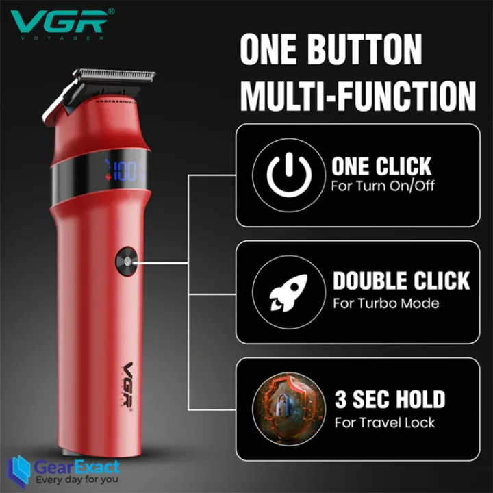 VGR Professional Beard and Moustache Trimmer for Men