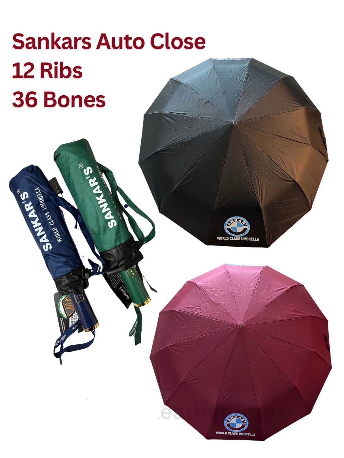 Sankars Umbrella 12 Ribs Auto Close